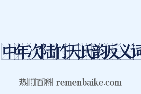 中年次陆竹天氏韵反义词是什么意思的图片